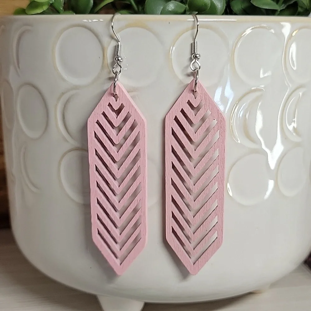 PASTEL WOOD EARRINGS, Choice of Color